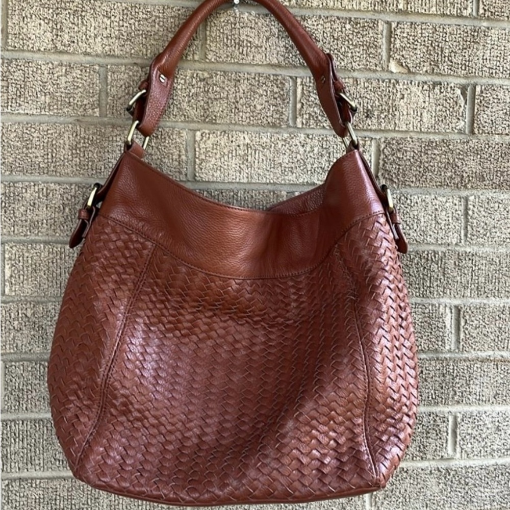 Johnston and Murphy Brown Leather Hobo